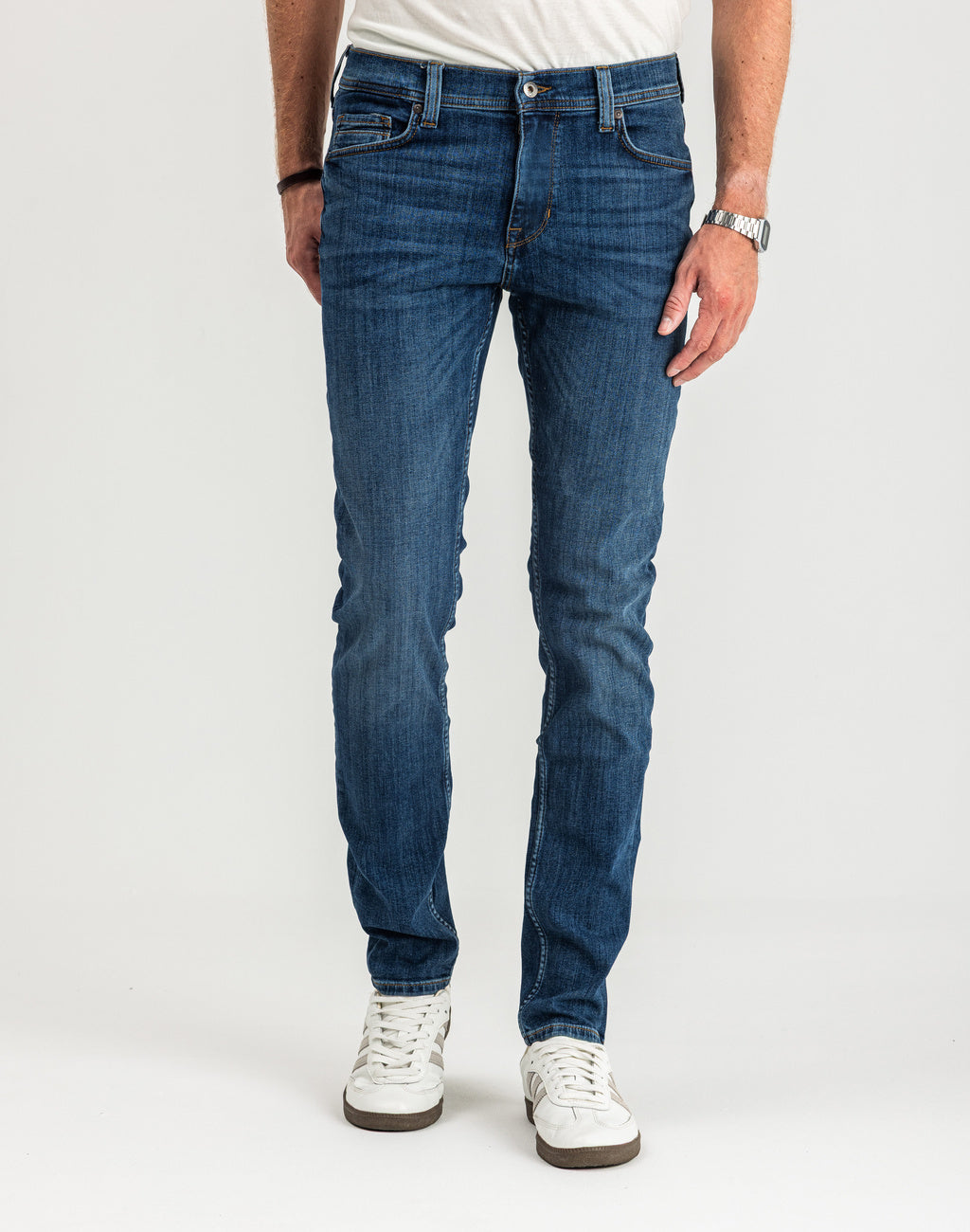 Spodnie Męskie Jeansowe Mustang Vegas Slim Denim Blue 1015045 5000 883, W31 L32