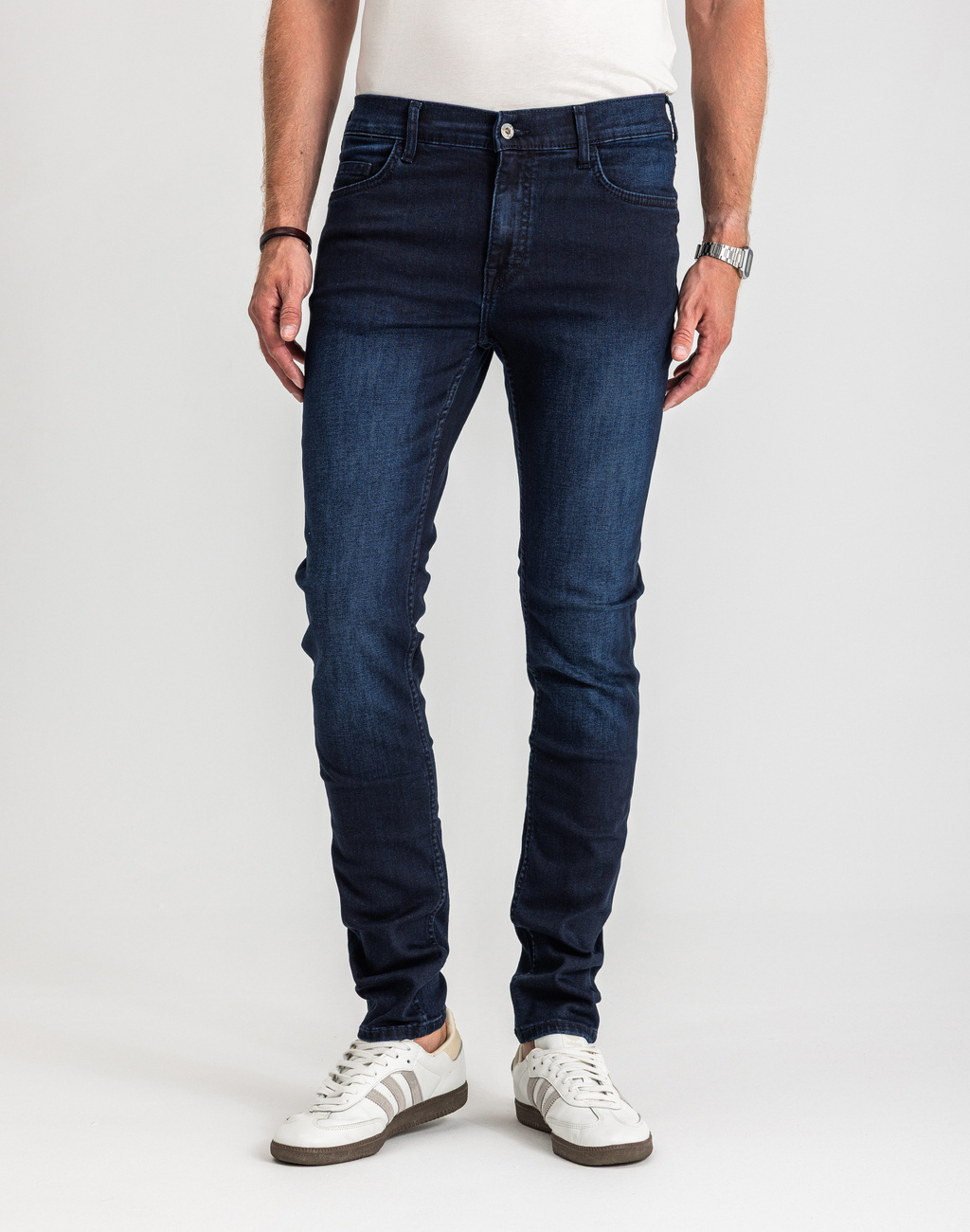 Męskie Spodnie Jeansowe Mustang Style Frisco Skinny Denim Blue 1017116 5000 801, W31 L32