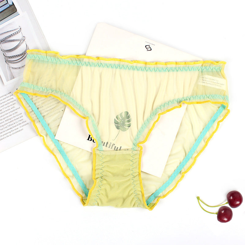 Majtki z niskim stanem z delikatnego materiału na ciepłe dni Violet