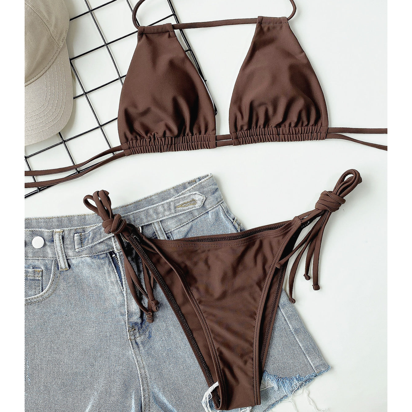 Strój kąpielowy z zapięciem na szyi do pływania i opalania Gulten