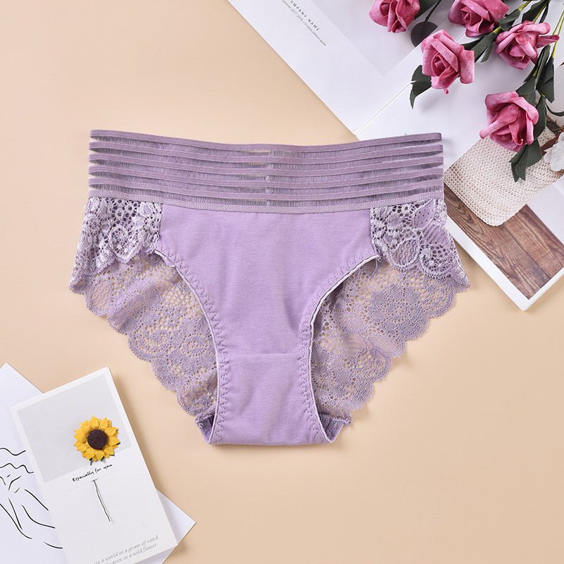 Majtki bezszwowe z szerokim pasem i koronką Dobrita