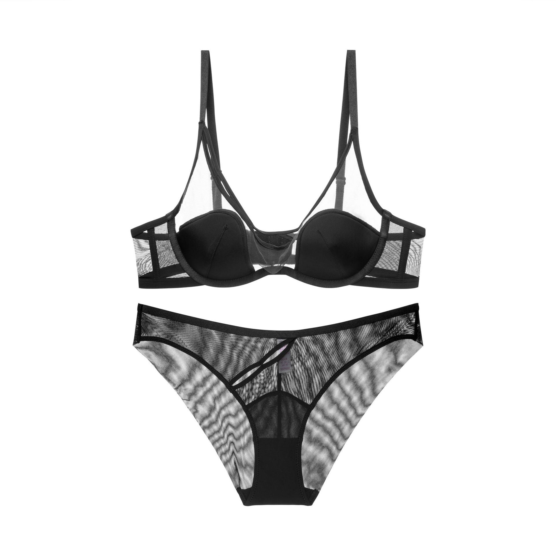 Komplet bielizny z siateczki z biustonoszem i majtkami Corabelle