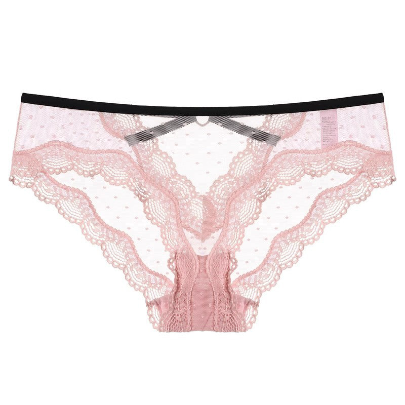 Figi koronkowe z wycięciem eleganckie i przewiewne Lubnah