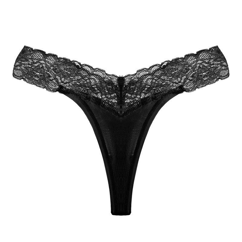 Stringi z koronkowym paskiem eleganckie i wygodne Seconda