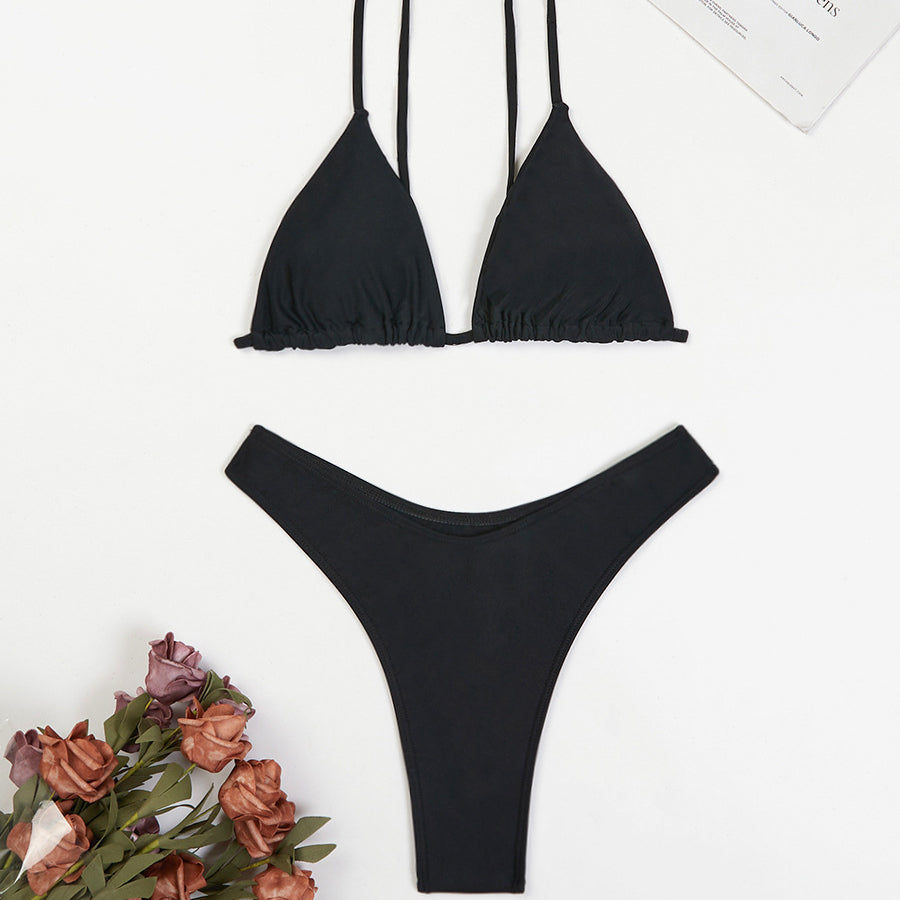 Bikini push-up z regulowanym sznurowaniem na plażę Rosmaria