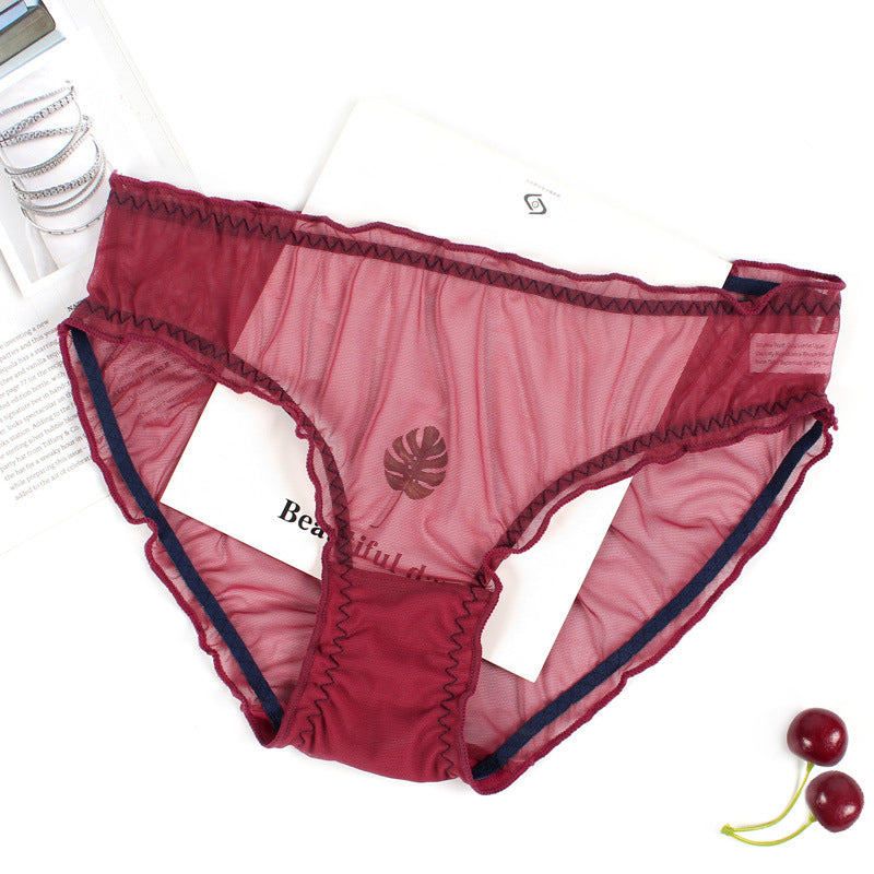 Majtki z niskim stanem z delikatnego materiału na ciepłe dni Violet