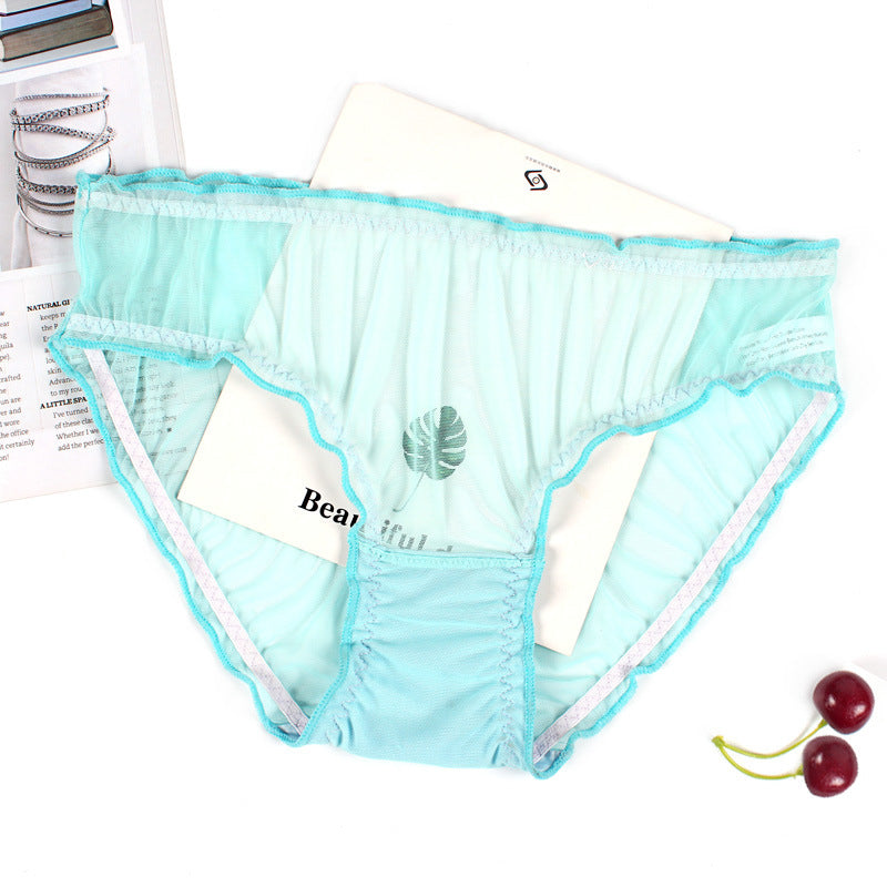 Majtki z niskim stanem z delikatnego materiału na ciepłe dni Violet