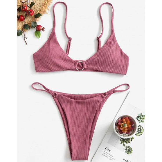 Bikini z ozdobnymi kółeczkami regulowane na lato Mareike