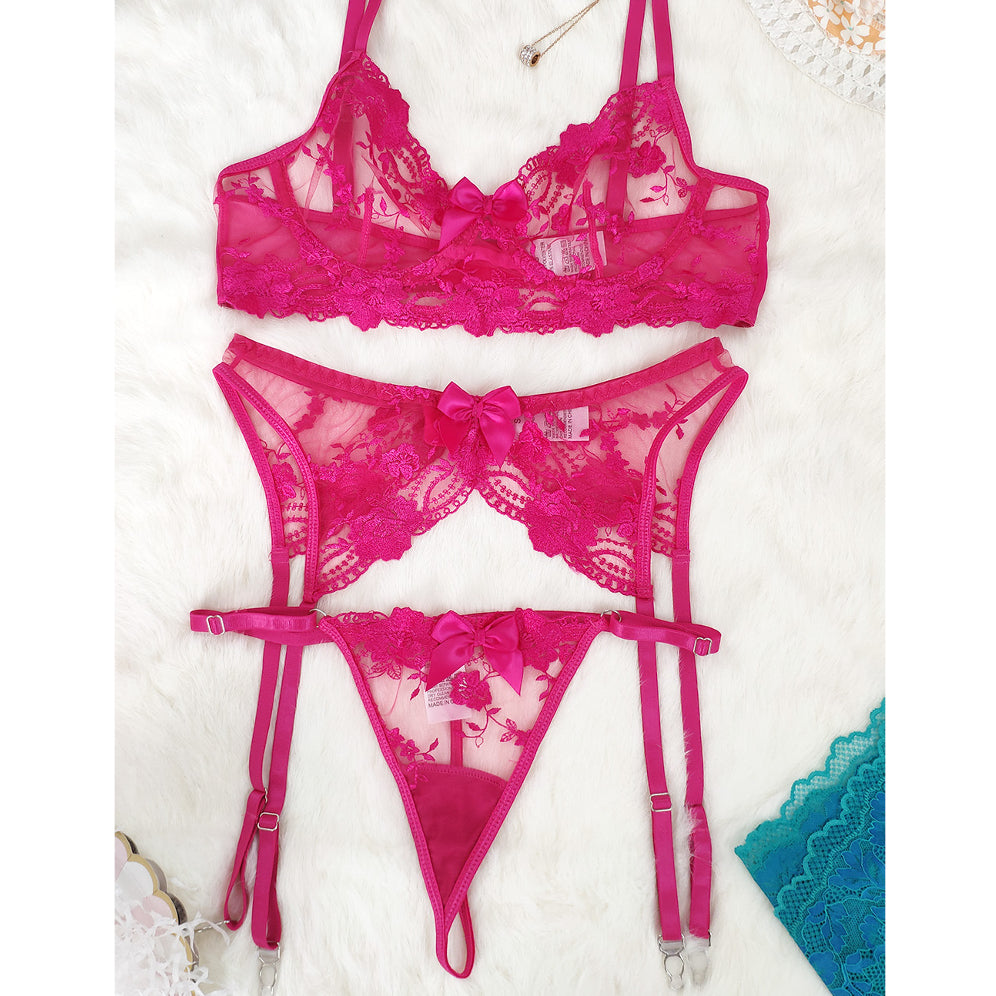 Komplet bielizny z haftem na specjalne okazje Ruxandra