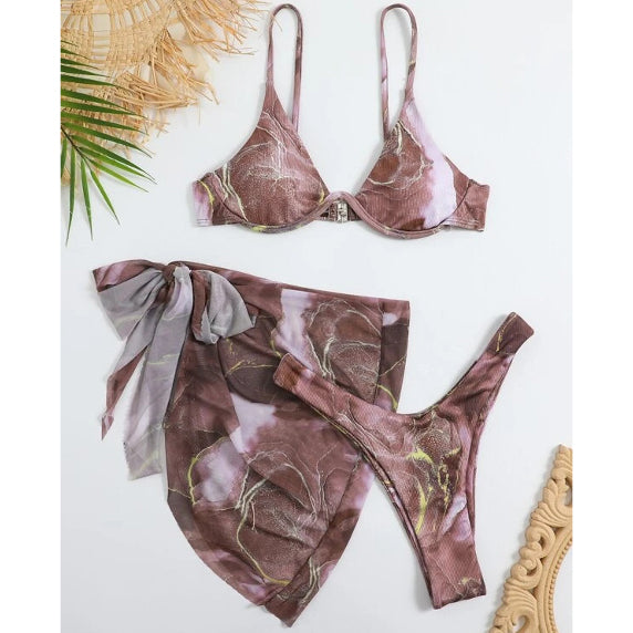 Bikini z usztywnianym biustonoszem na plażę i basen Onesia