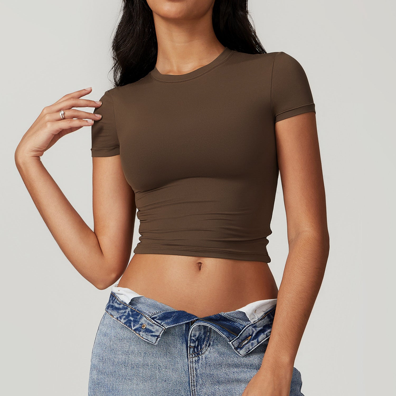 Crop top elastyczny do treningu i na co dzień Karter