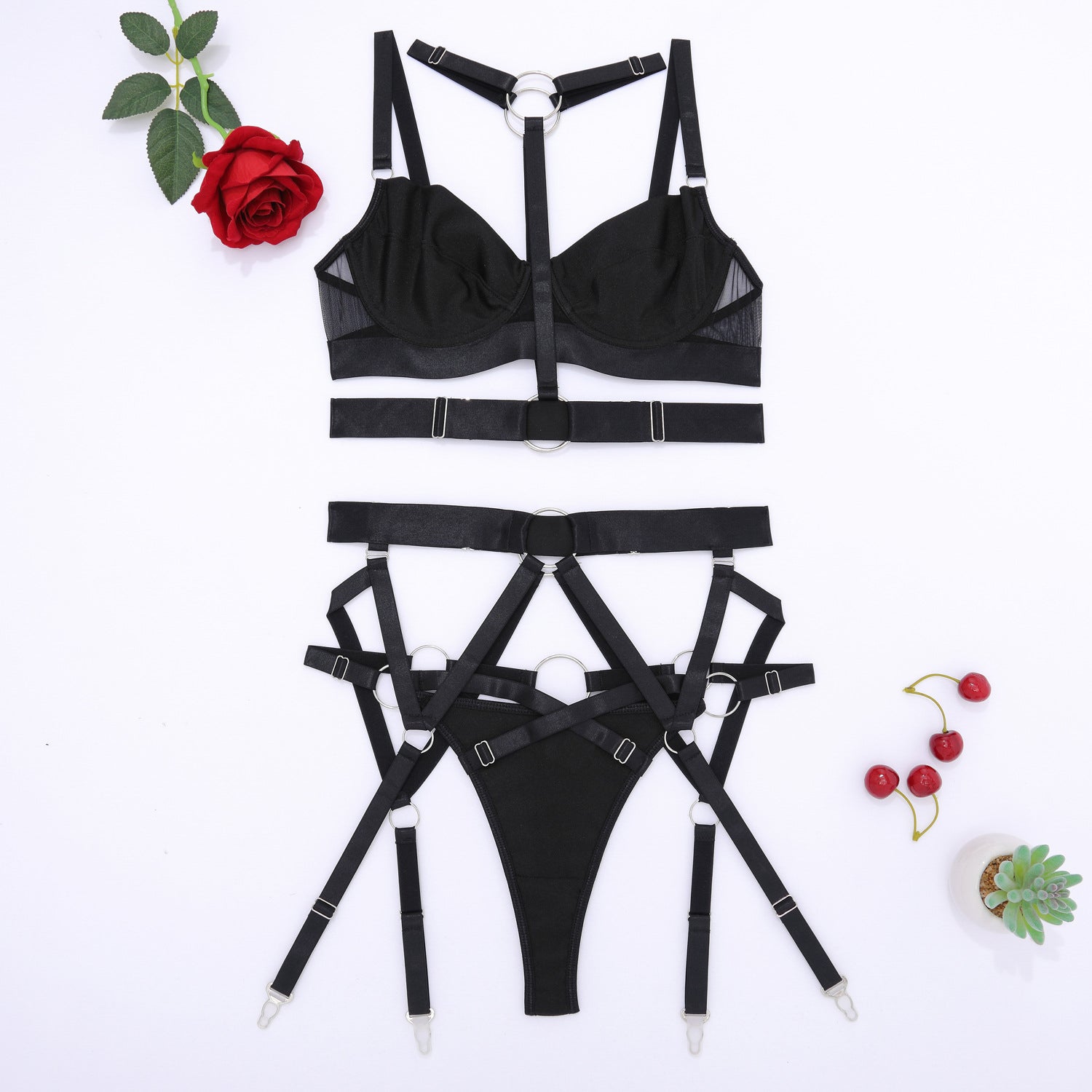 Zestaw bielizny harness na specjalne okazje Tiphani