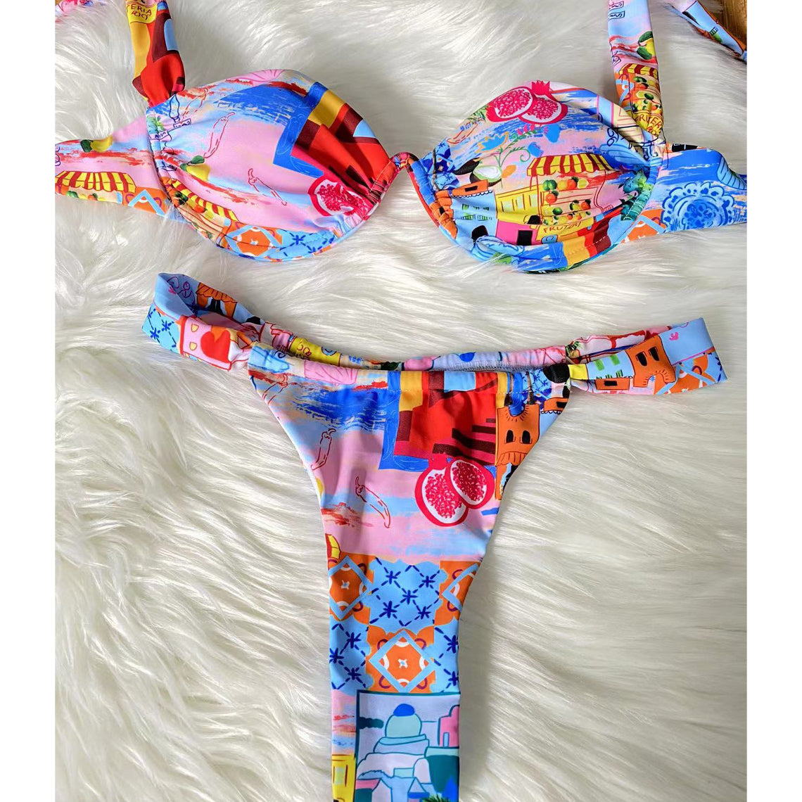 Strój kąpielowy dwuczęściowy z usztywnieniem plażowy Myrtille