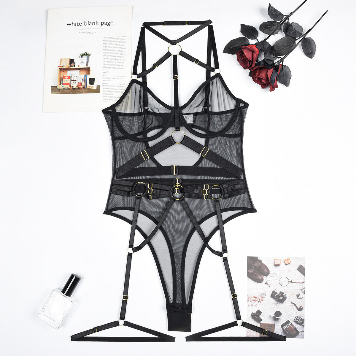 Body z kontrastowymi paseczkami na co dzień i okazje Roxine