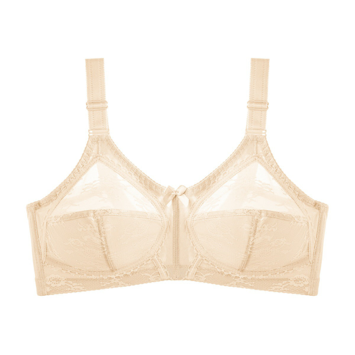 Biustonosz z podparciem plus size z koronkowym wykończeniem Sevleta