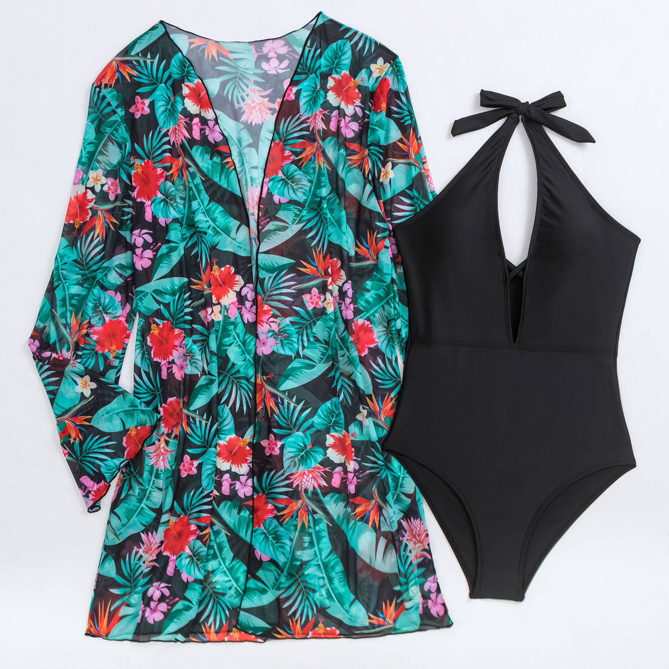 Strój kąpielowy jednoczęściowy z wygodnym krojem na plażę i basen Aili