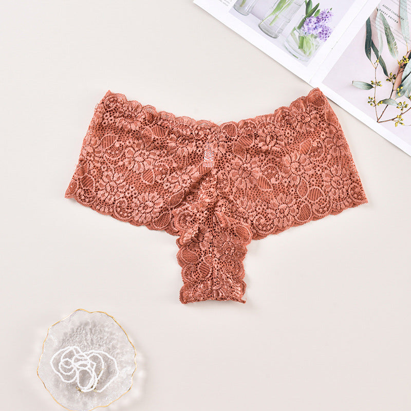 Koronkowe brazyliany z szerokim pasem na co dzień So