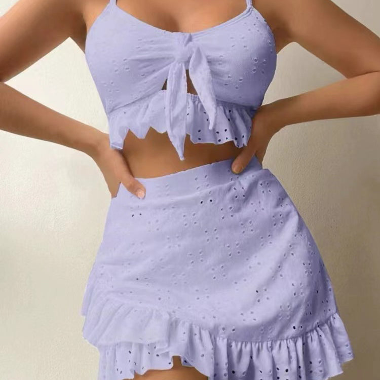 Strój dwuczęściowy z falbankami na lato i plażę Mayda