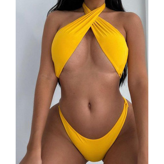 Strój kąpielowy z wiązaniem na szyi idealny na plażę Regiena