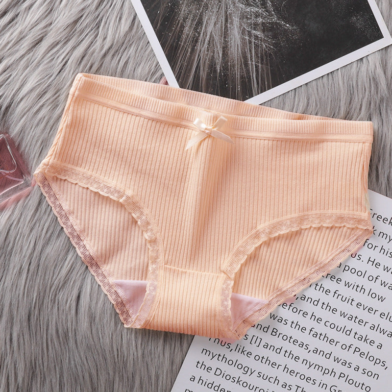 Majtki prążkowane o średnim stanie z miękkiego materiału Norina