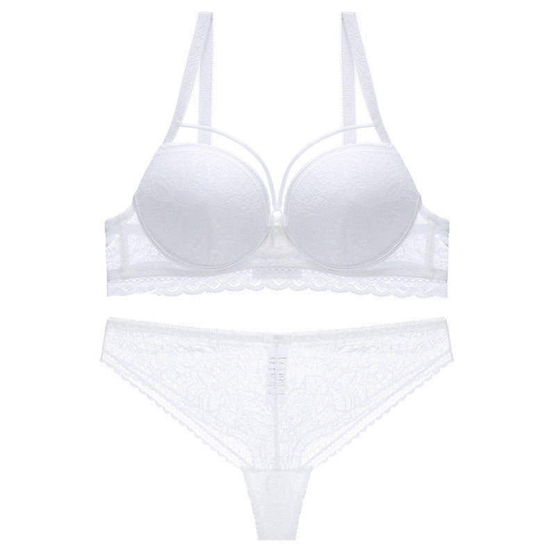 Komplet bieliźniany z usztywnianym biustonoszem i koronką Jolynn