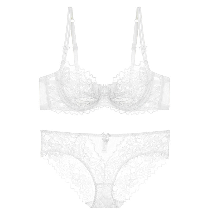 Komplet bielizny transparentnej z haftem Aleka
