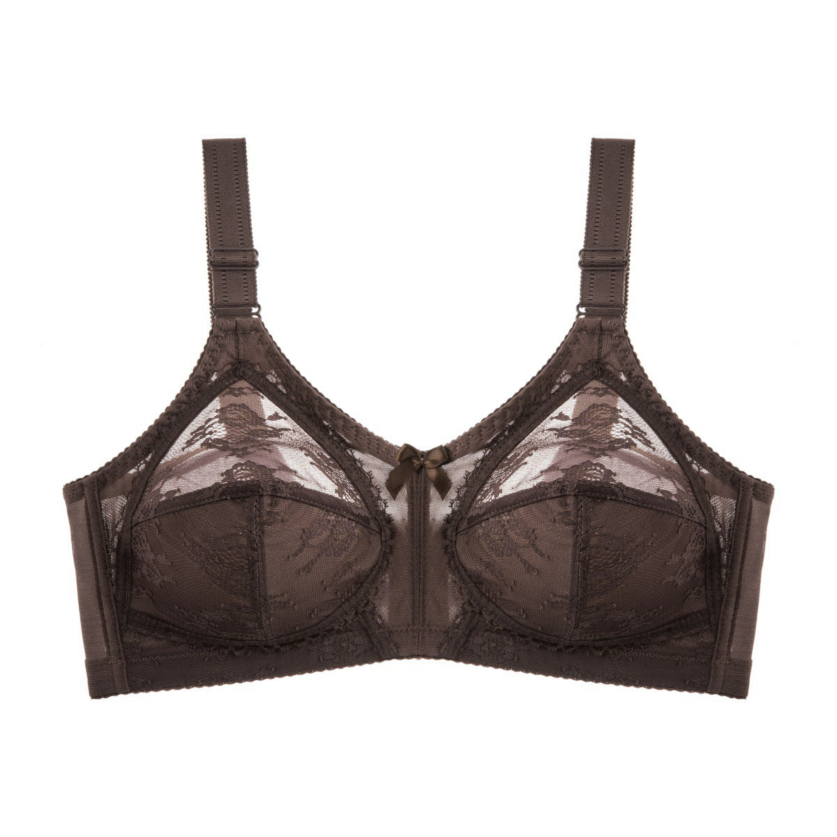 Biustonosz z podparciem plus size z koronkowym wykończeniem Sevleta