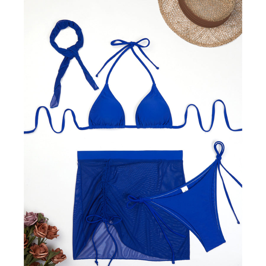 Bikini z pareo na plażę i basen regulowane lekkie Ileen