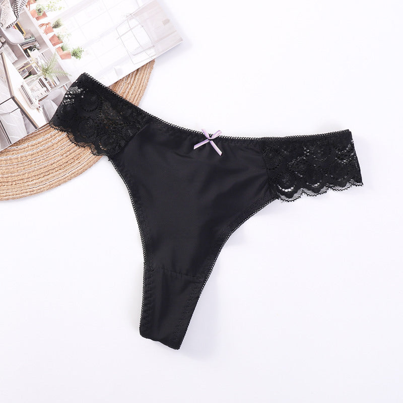 Majtki z koronką na biodrach z kokardką Ainikki