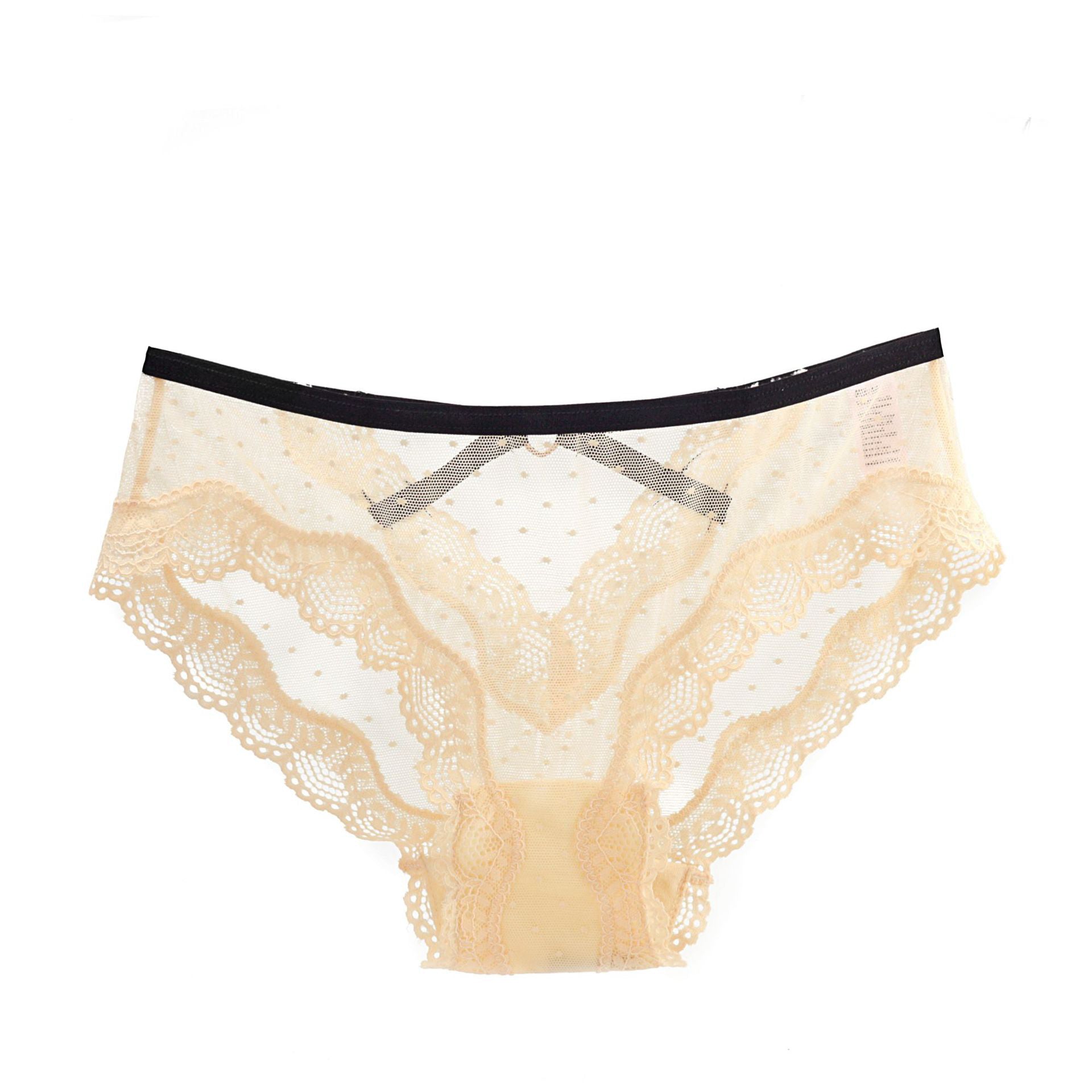 Majtki ażurowe z wycięciem na romantyczny wieczór Nailya