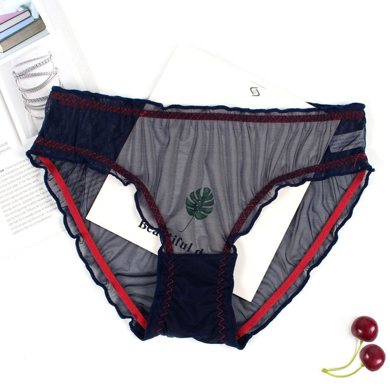 Majtki z niskim stanem z delikatnego materiału na ciepłe dni Violet