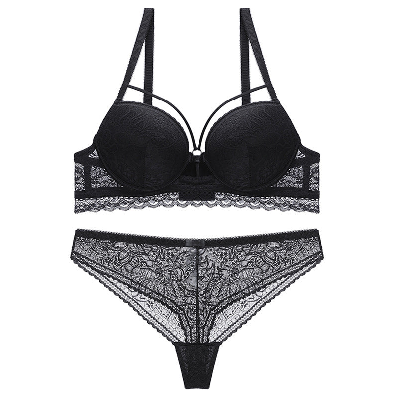 Komplet bieliźniany z usztywnianym biustonoszem i koronką Jolynn