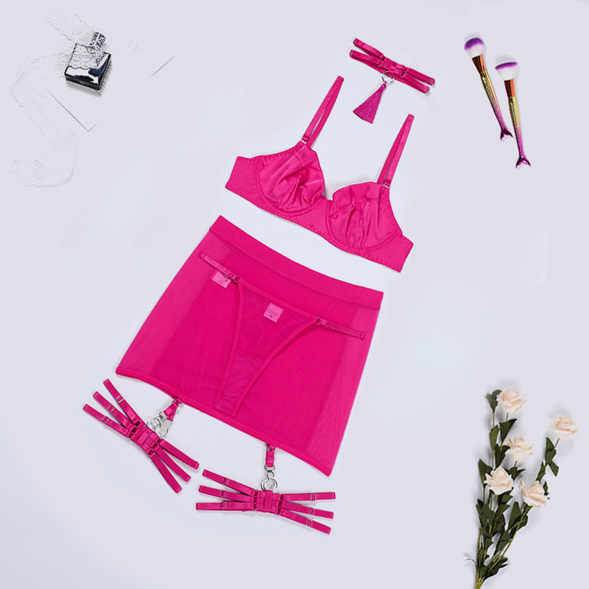 Komplet bielizny z połyskiem na romantyczne wieczory Jette