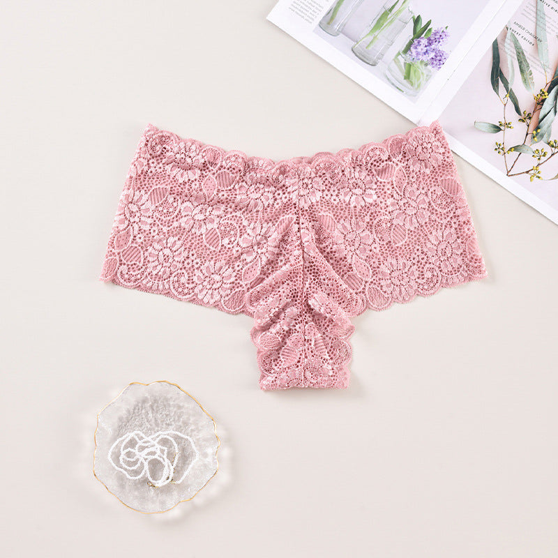 Koronkowe brazyliany z szerokim pasem na co dzień So