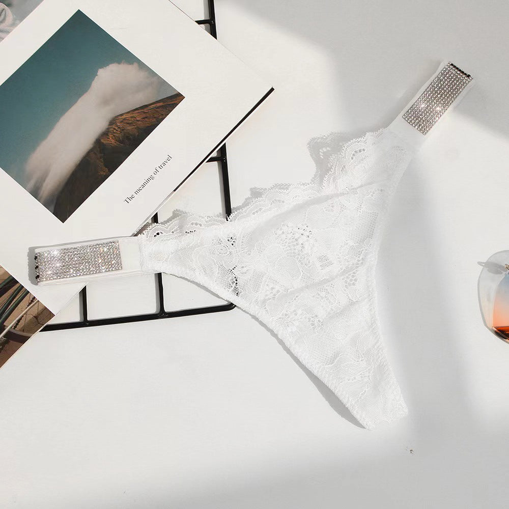 Stringi z błyszczącym pasem na specjalne okazje Handan