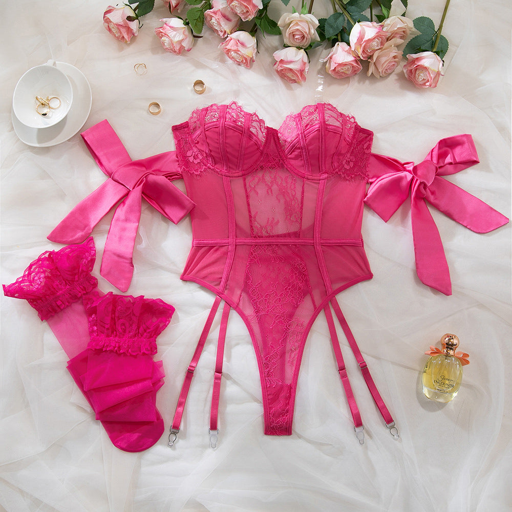 Body koronkowe z kokardkami na specjalne okazje Viktoriya