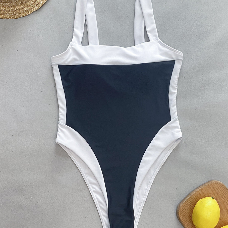 Jednoczęściowy strój kąpielowy minimalistyczny na plażę i basen Engelien