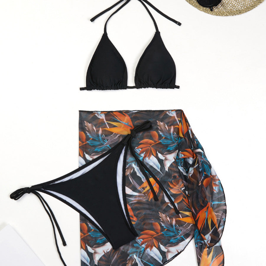 Zestaw bikini z pareo na plażę i basen Paca