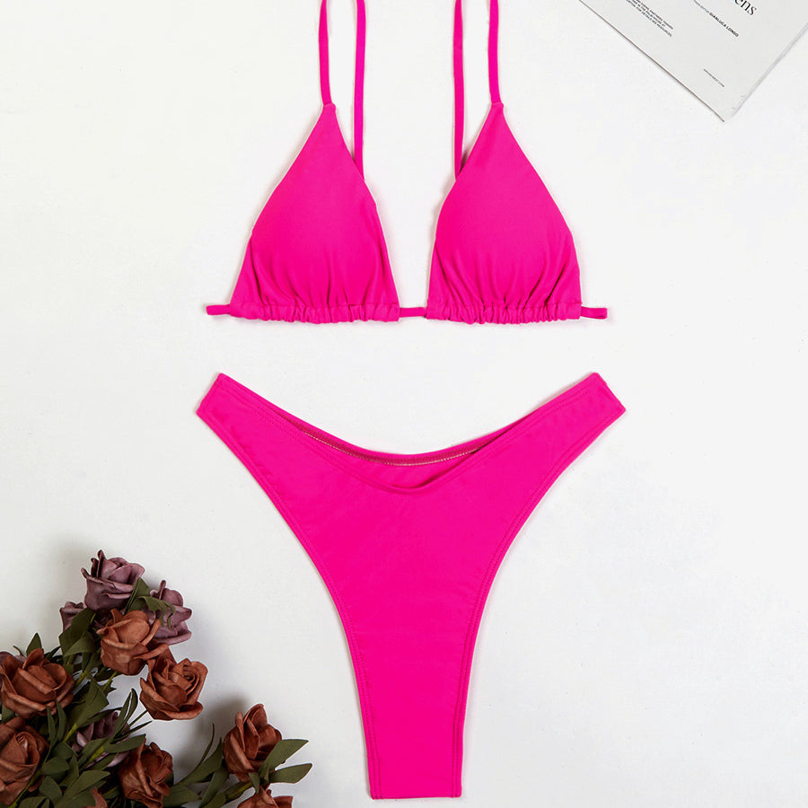 Bikini push-up z regulowanym sznurowaniem na plażę Rosmaria