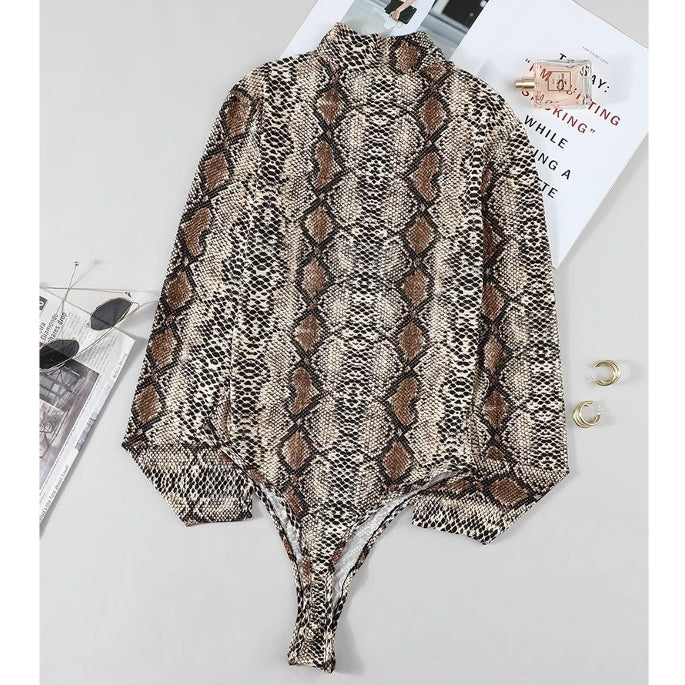 Body z długim rękawem w zwierzęcy wzór Innocenzia