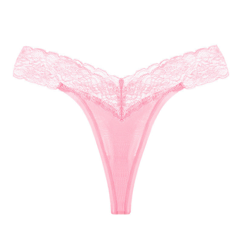 Stringi z koronkowym paskiem eleganckie i wygodne Seconda