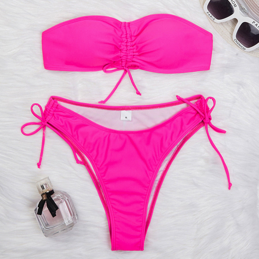 Strój kąpielowy bez ramiączek plażowy fason Macie