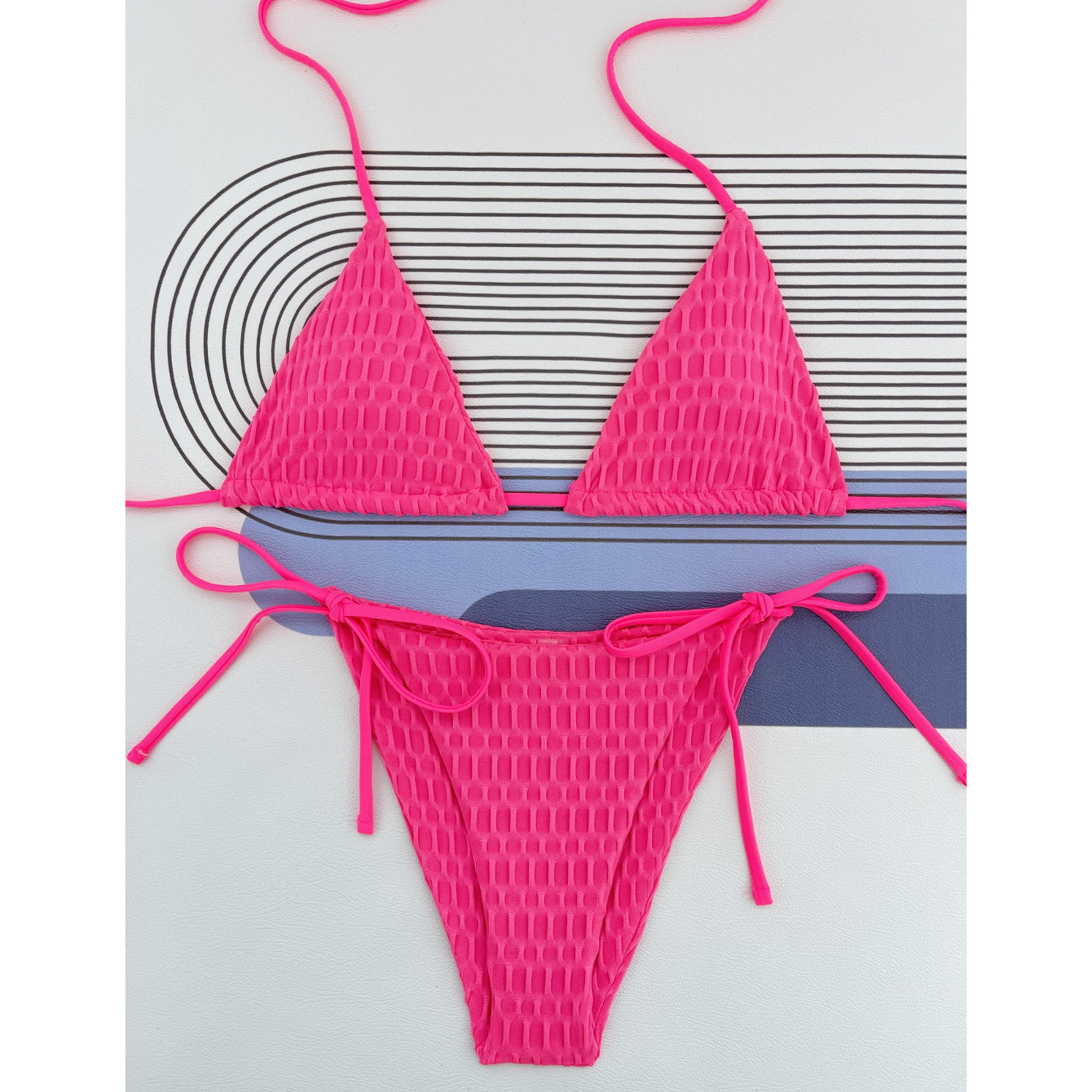 Bikini z wiązaniem na plażę i basen Folkea