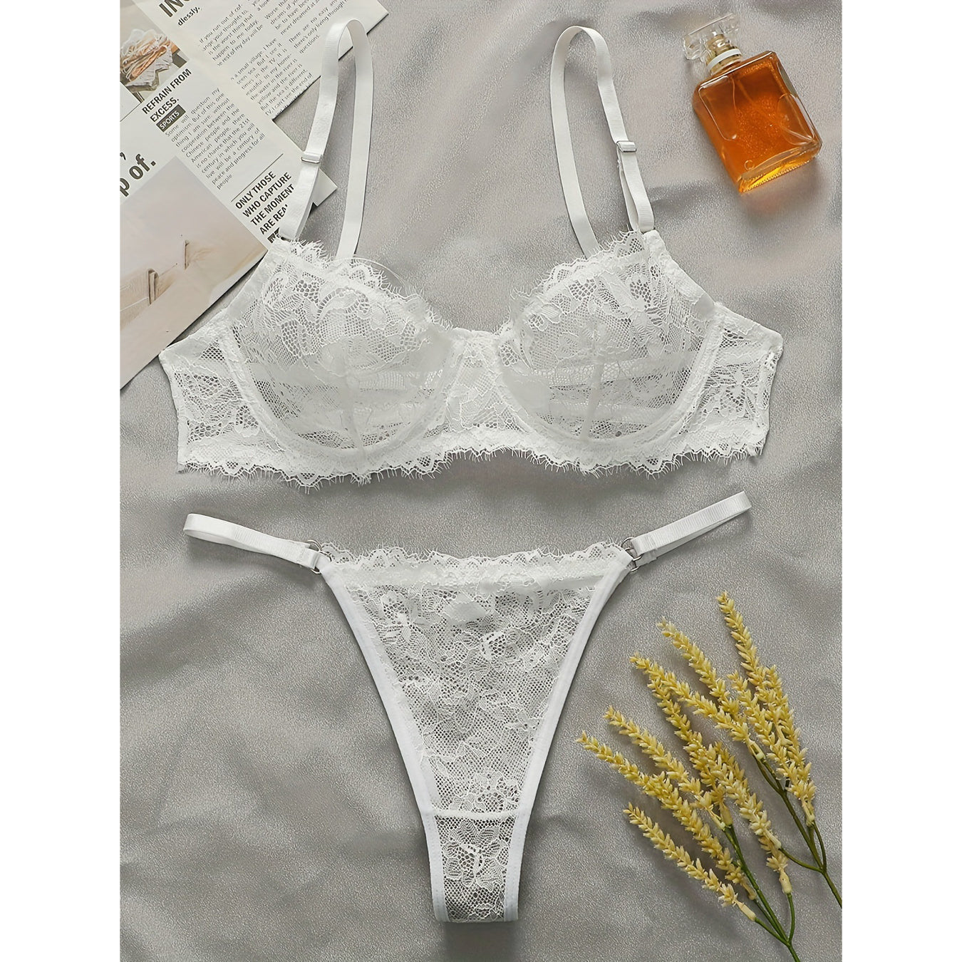 Koronkowy komplet bielizny z figami na wyjątkowe okazje Annerose