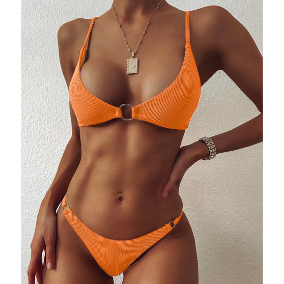 Bikini z ozdobnymi kółeczkami regulowane na lato Mareike