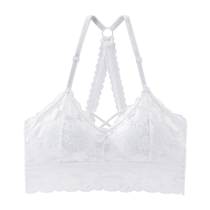 Braletka koronkowa bez fiszbin z krzyżującymi się ramiączkami Tawnee