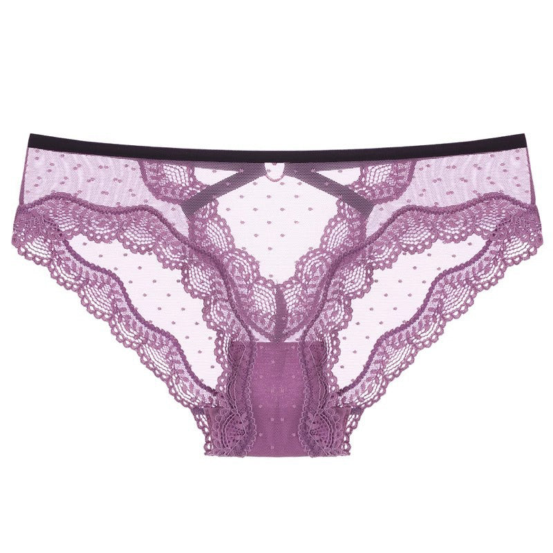 Figi koronkowe z wycięciem eleganckie i przewiewne Lubnah