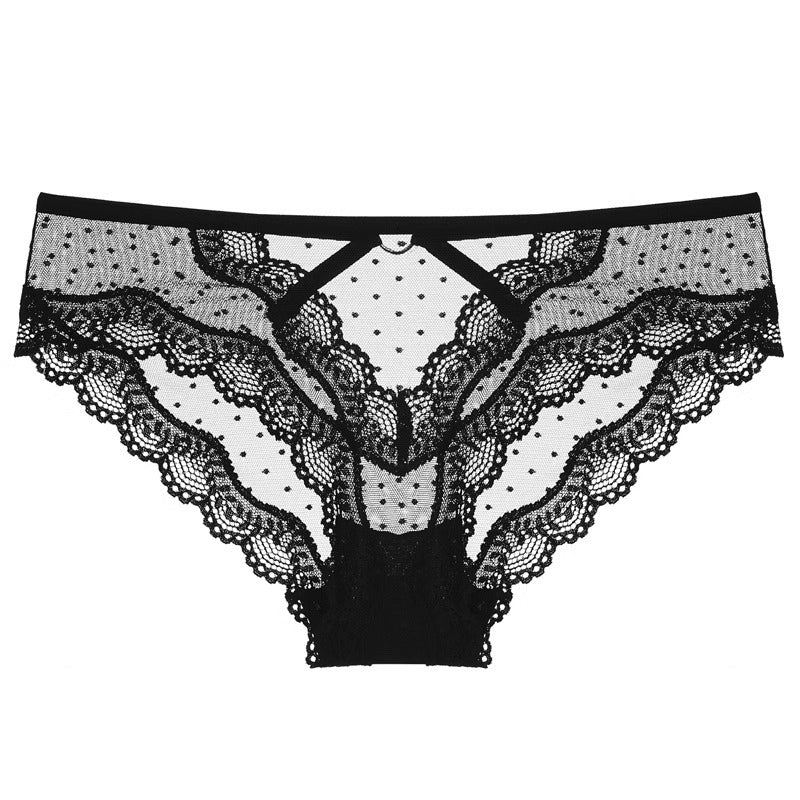 Figi koronkowe z wycięciem eleganckie i przewiewne Lubnah