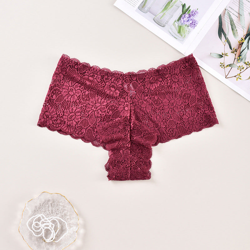 Koronkowe brazyliany z szerokim pasem na co dzień So