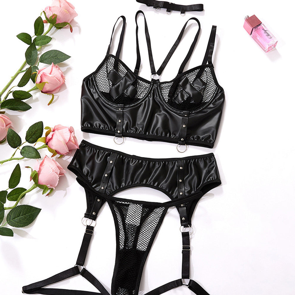 Komplet bielizny z siateczkowymi wstawkami na romantyczne chwile Veronika